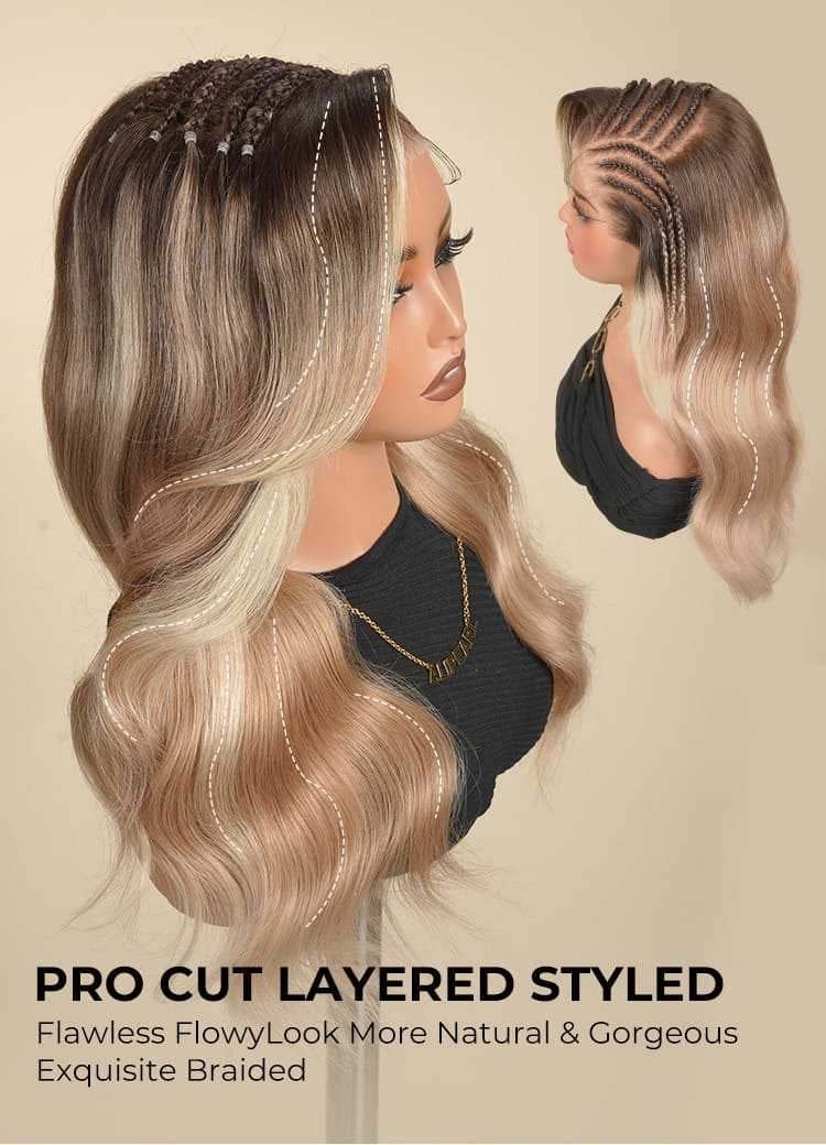 pre styled layer cut wig