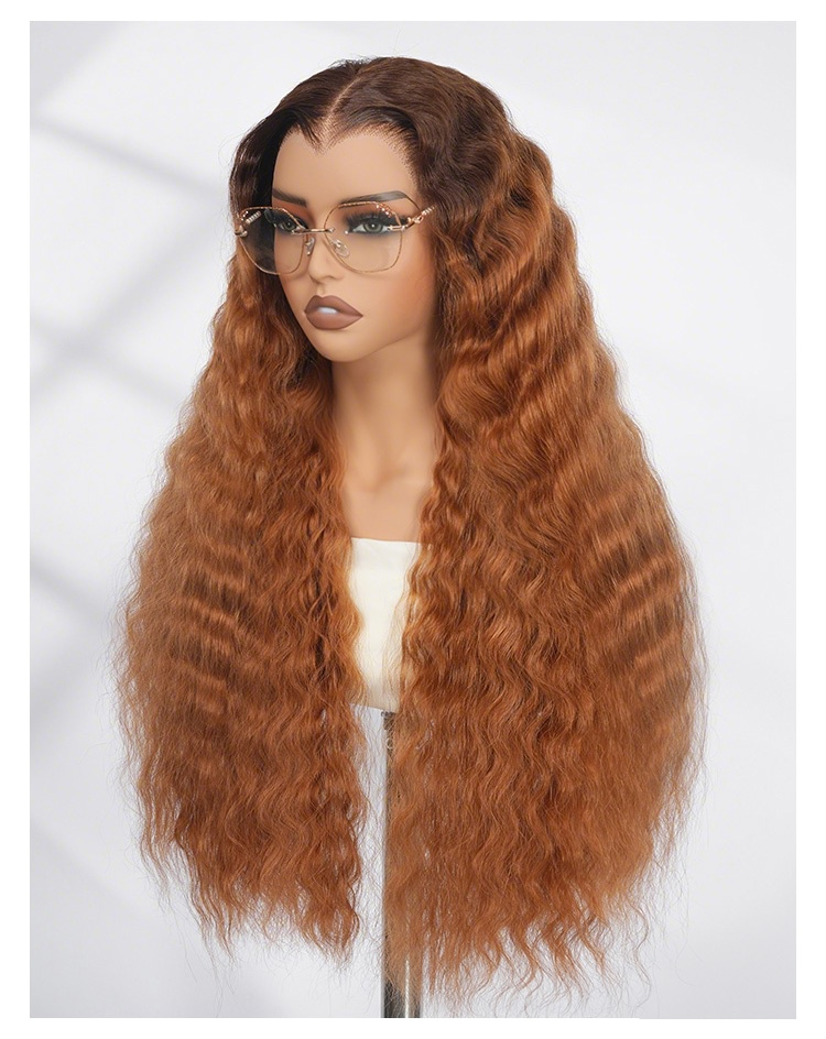 crimped deep wave lace frontal wigs human hair