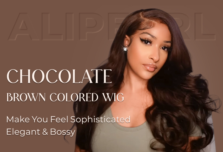 dark brown body wave lace front wig