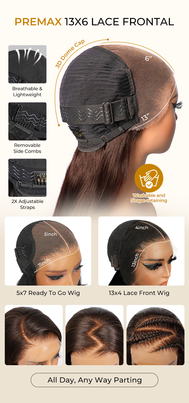 premax 13x6 lace frontal