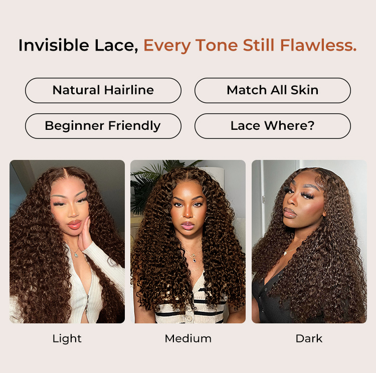 chocolate brown curly wig