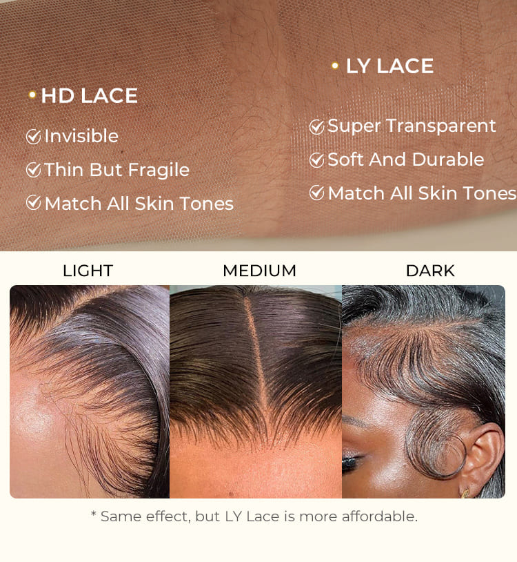 transparent HD lace front wigs human hair