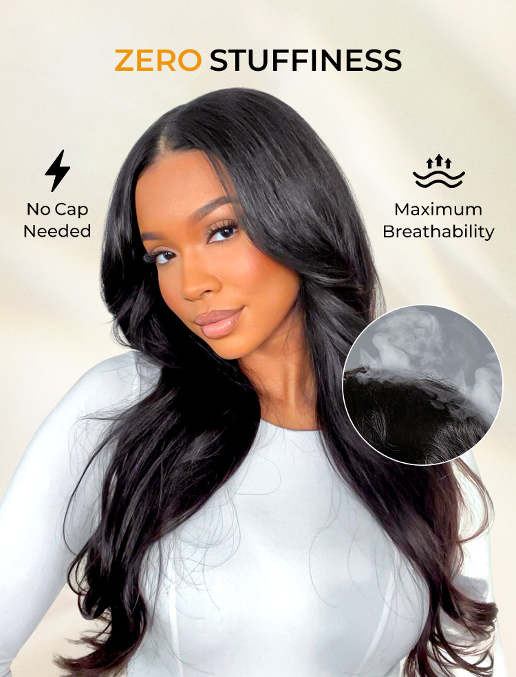 scalp-friendly glueless body wave wig