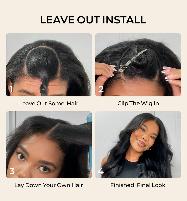 how to install v part wig