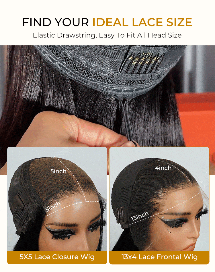 lace front wig with drawstring