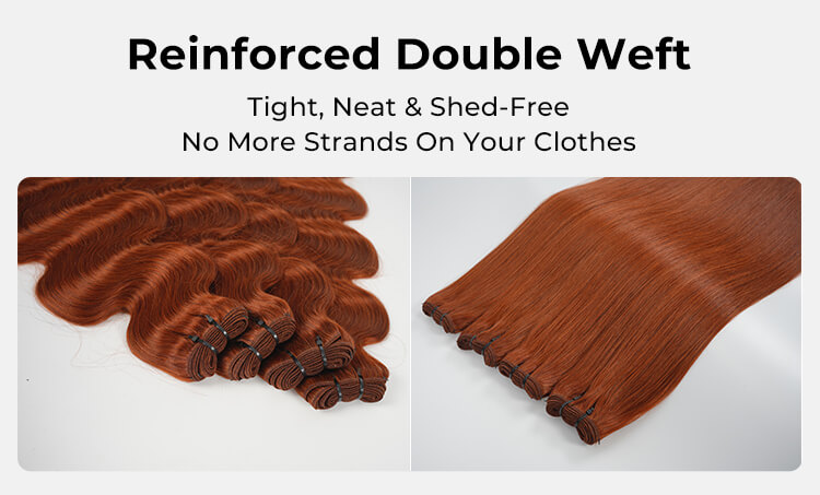 Double weft hair bundles