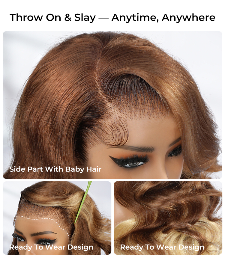 Put On & Go Body Wave Wig With Baby Hair