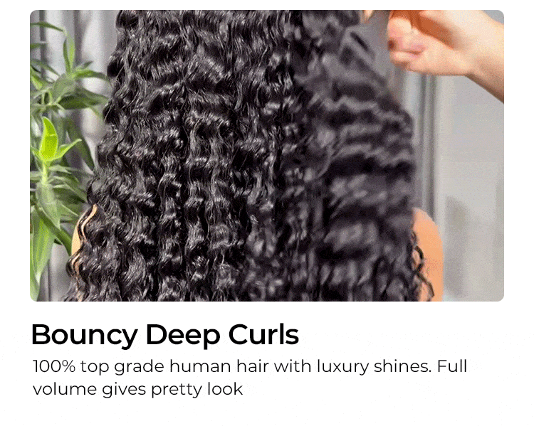 bouncy and full deep curly wigs