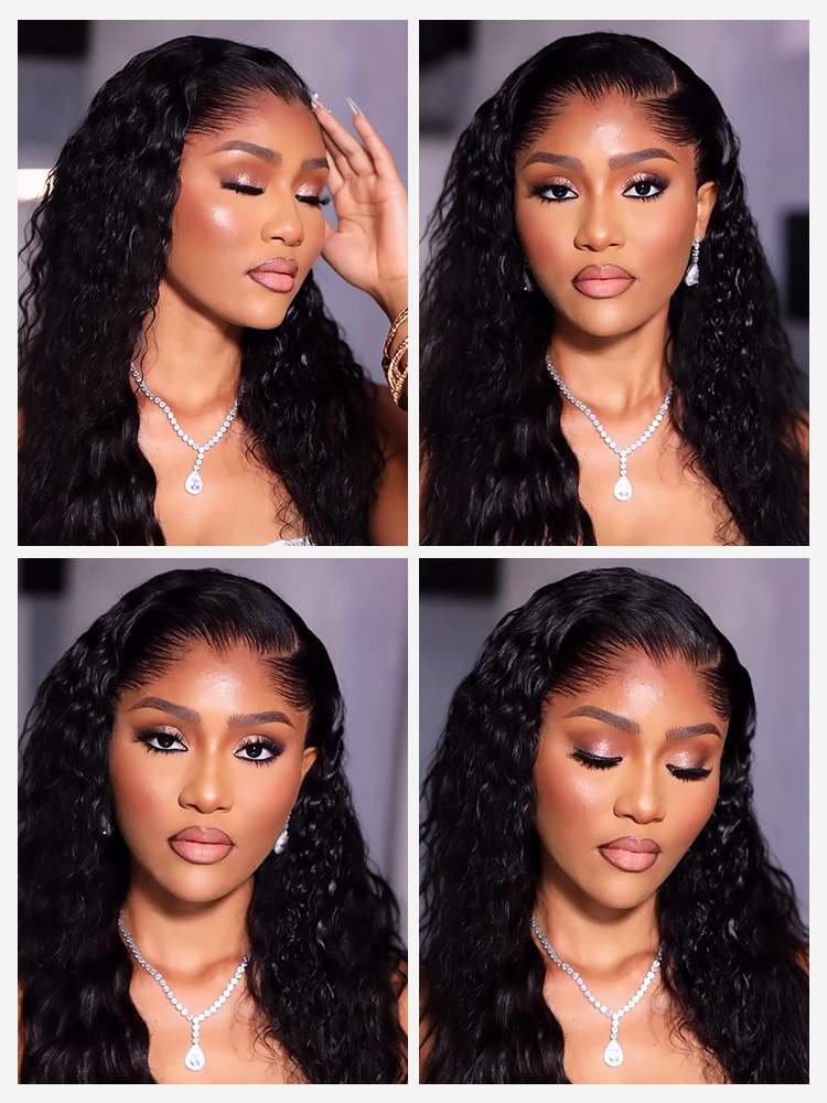 widow's peak deep wave wigs