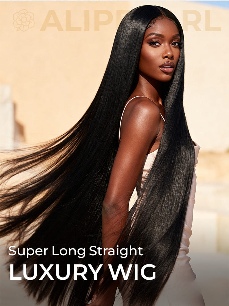 super long straight HD wig