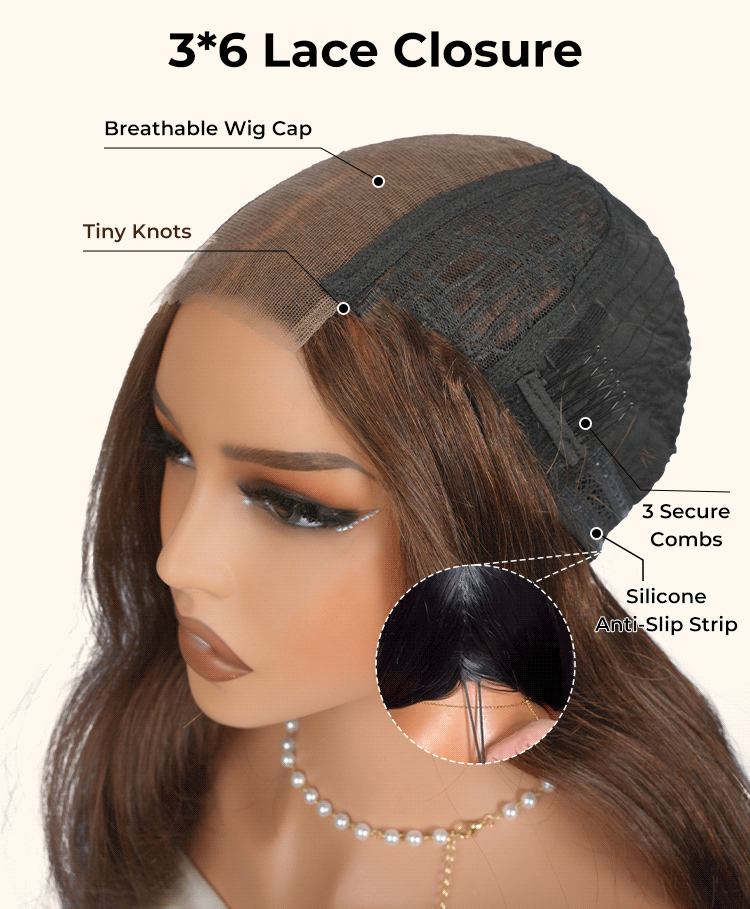 3x6 lace closure with elastic drawstring