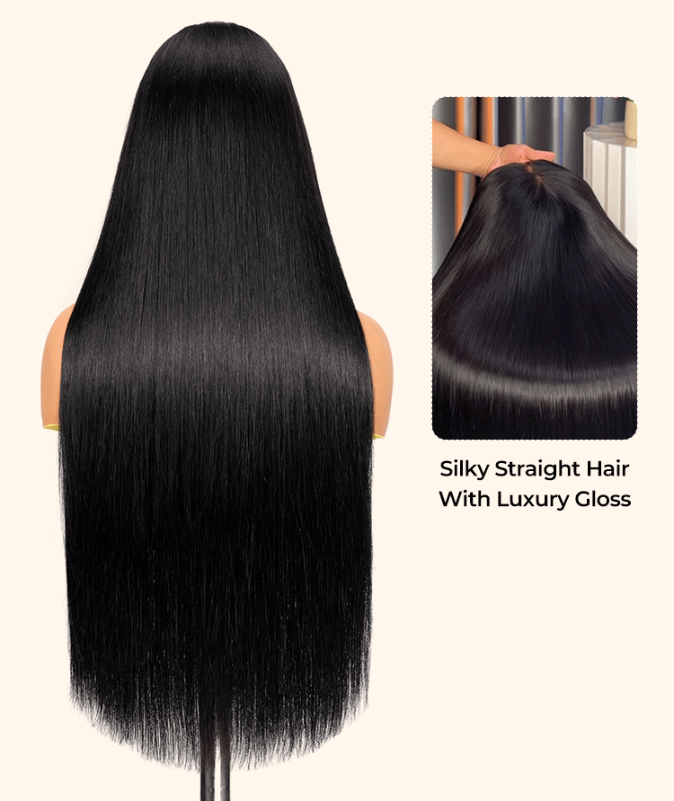 silk straight lace front wigs human hair