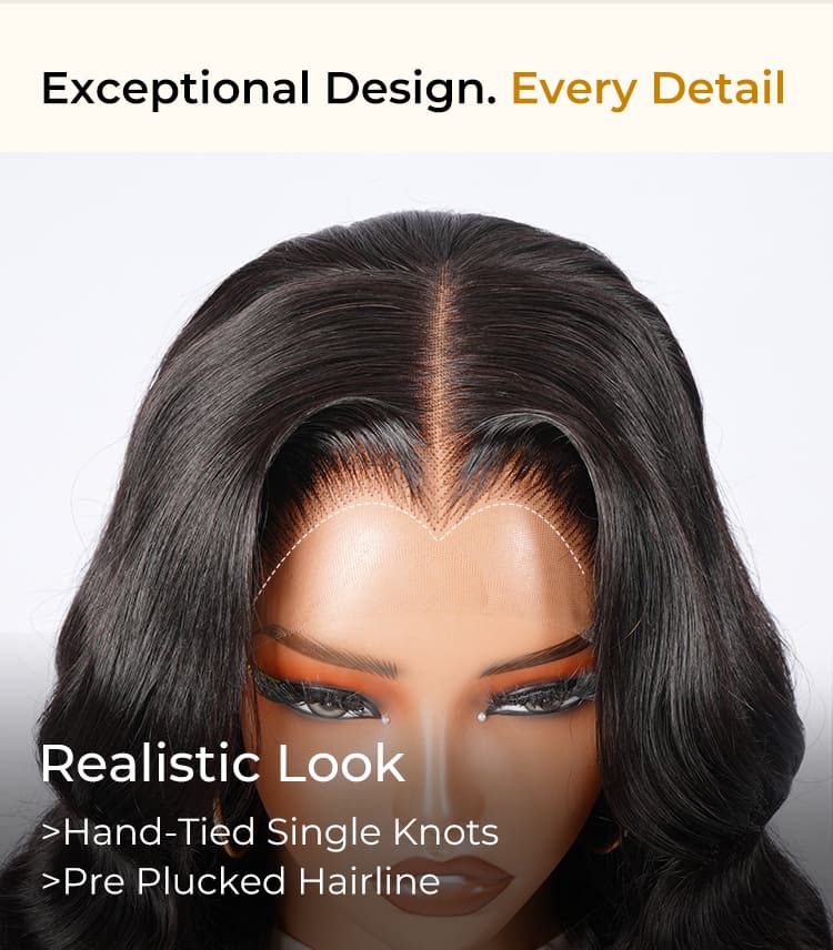 natural hairline with tiny knots