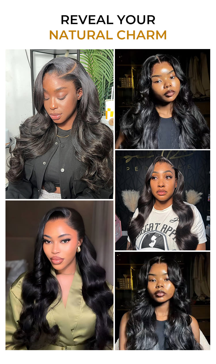 versatile body wave wig looks