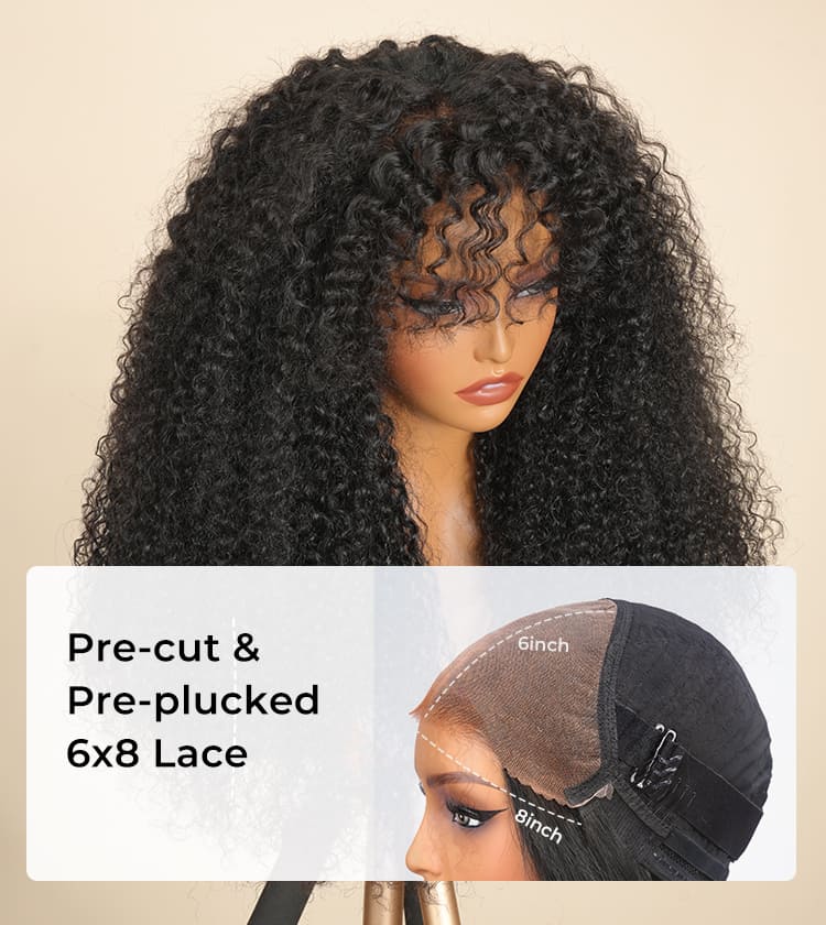 100% human hair wig with drawstring