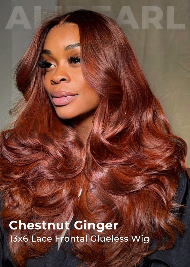 alipearl chestnut ginger gluerless wig