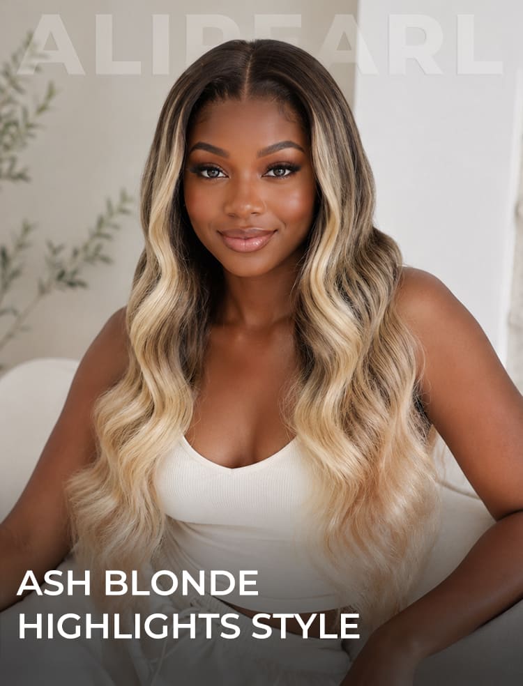 Alipearl ash blonde lace front wig