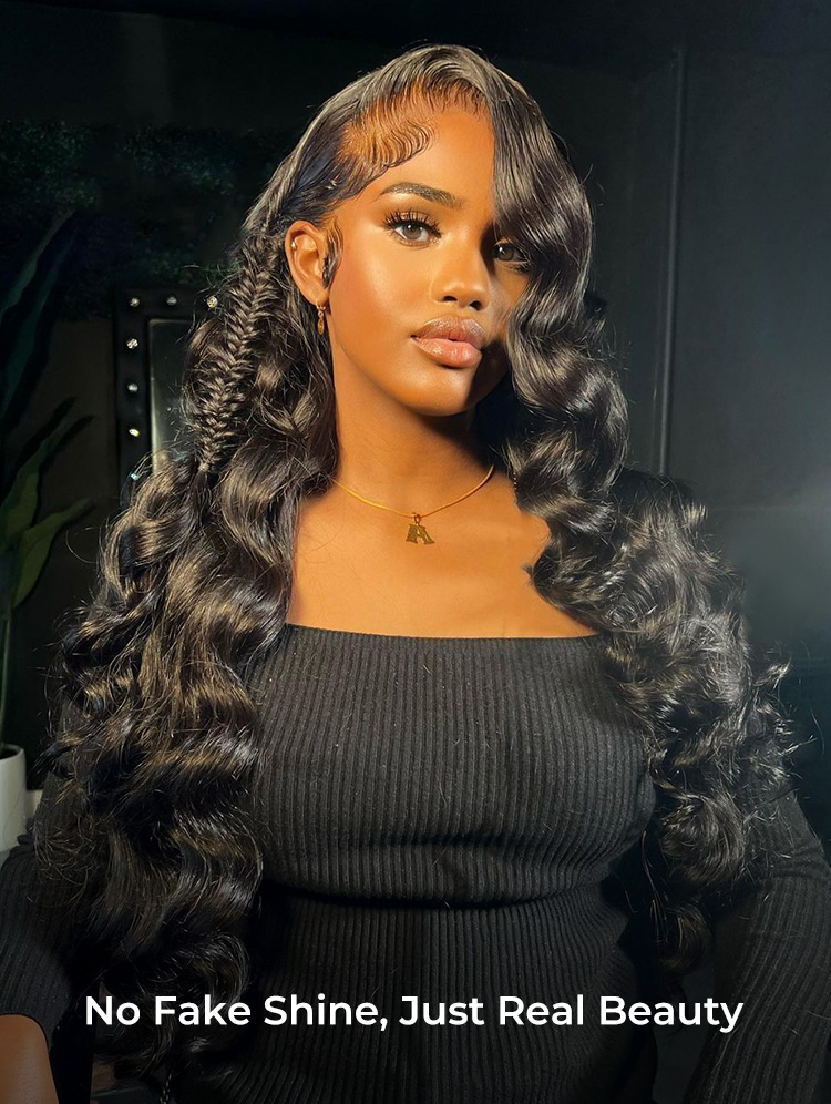 side part body wave lace closure wig