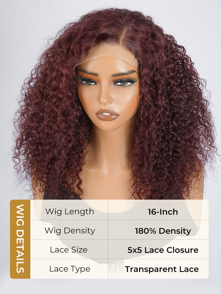jerry curly wig side part look
