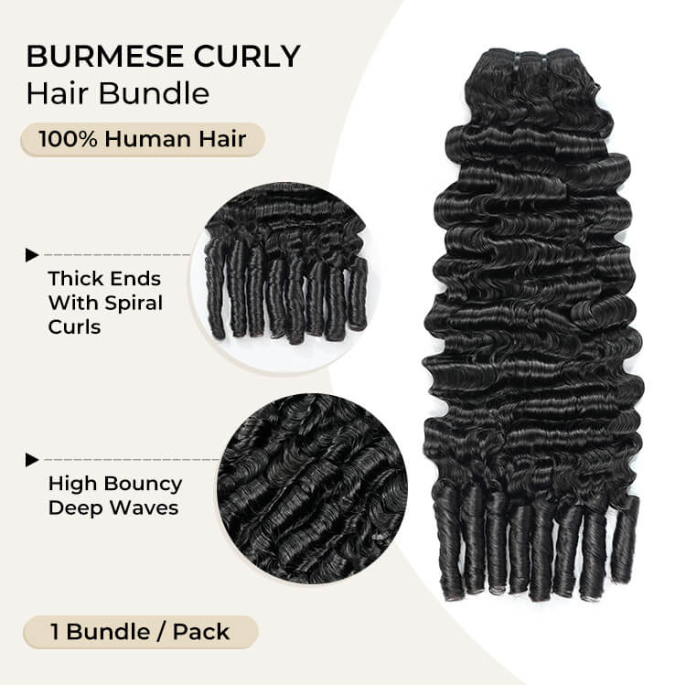 burmese curly hair bundle