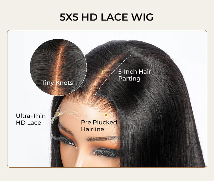 5x5 transparent hd lace closure