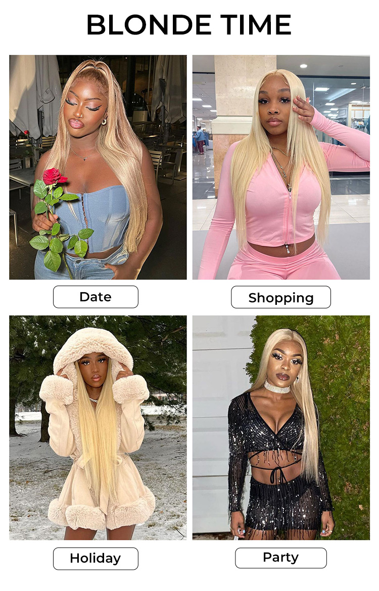 colored blonde straight lace front wigs suits for all occasions