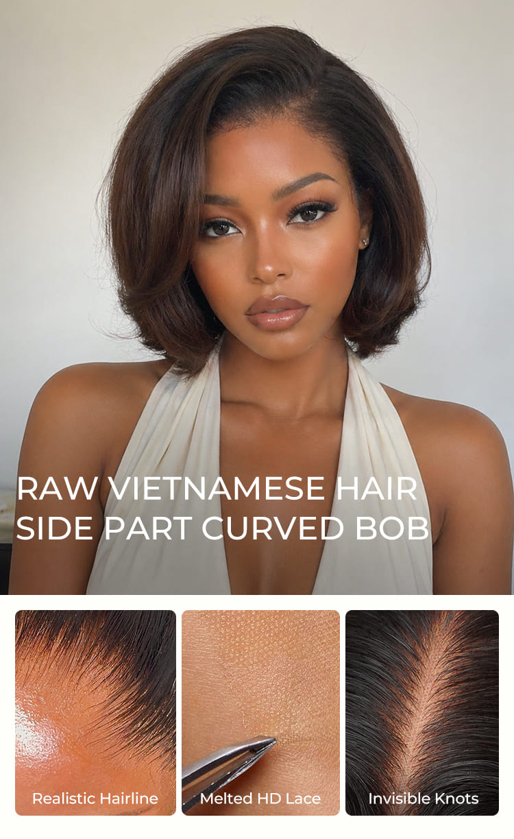 Alipearl Raw Vietnamese Hair Wavy Bob Wig