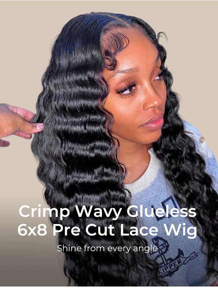 crimped deep wave wig