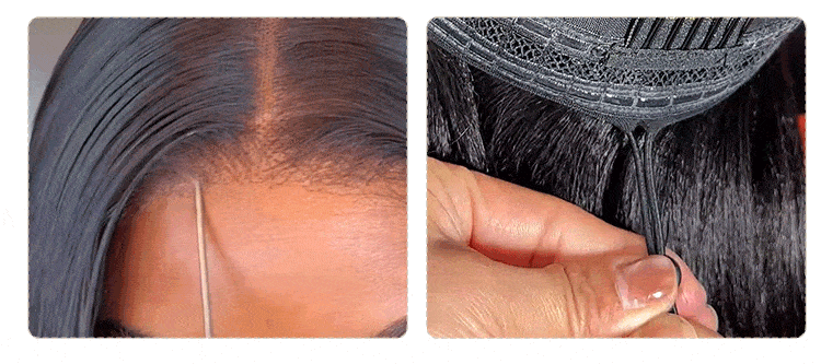 human hair wig with drawstring