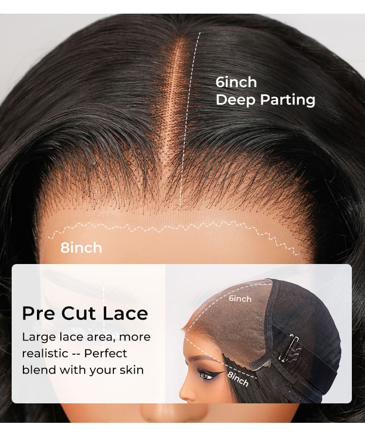 pre cut pre plucked hairline