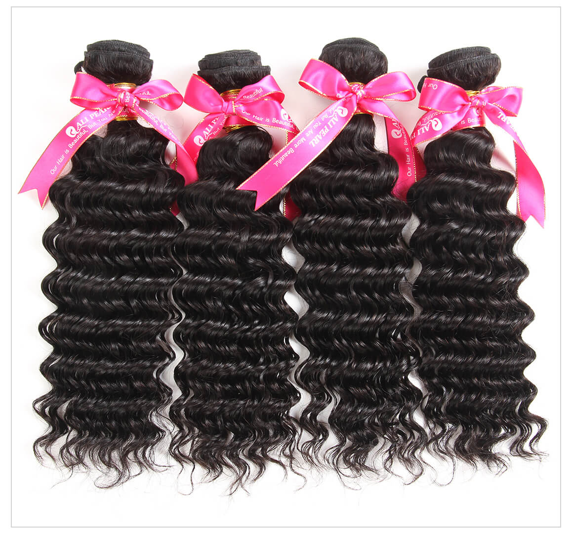 Deep Wave With Lace Frontal 4 Bundles