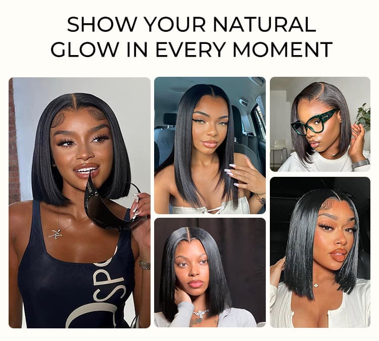 alipearl straight bob wig with widow's peak