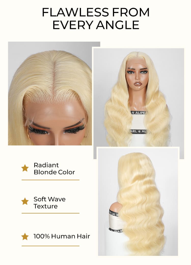 blonde body wave HD lace front wig