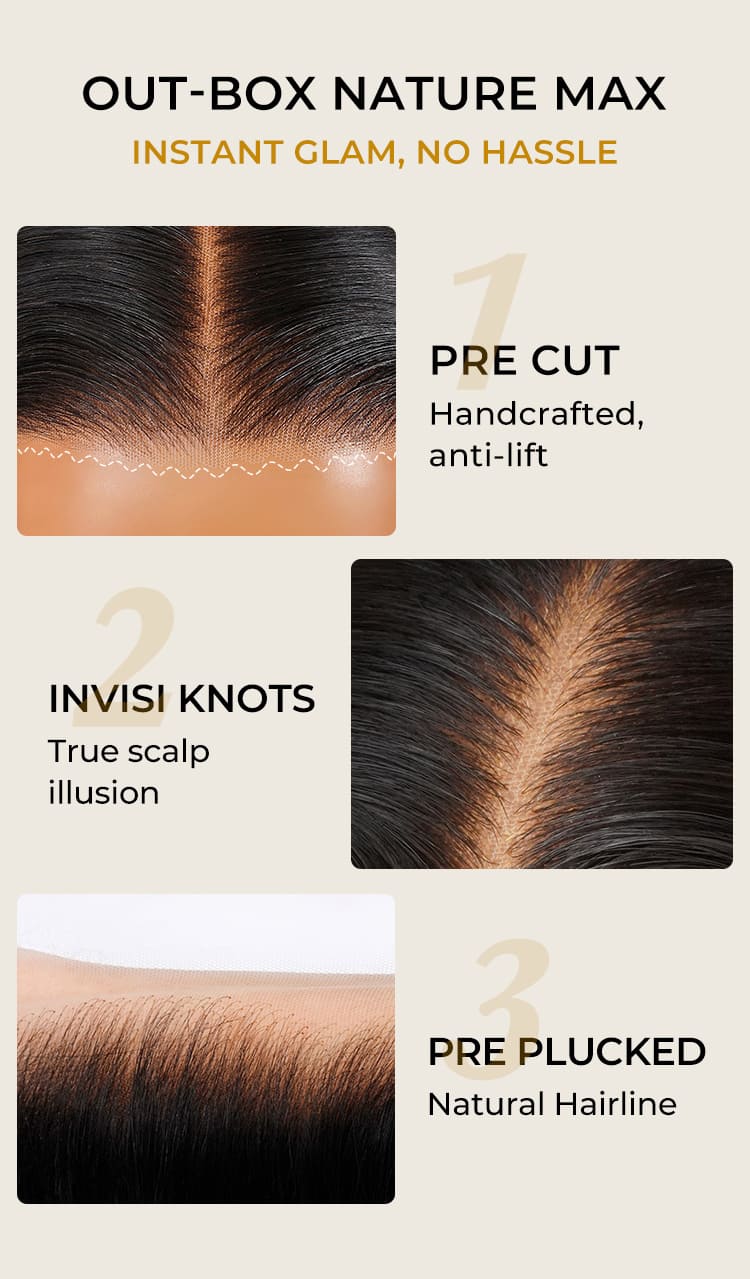 pre-cut pre-plucked natural hairline