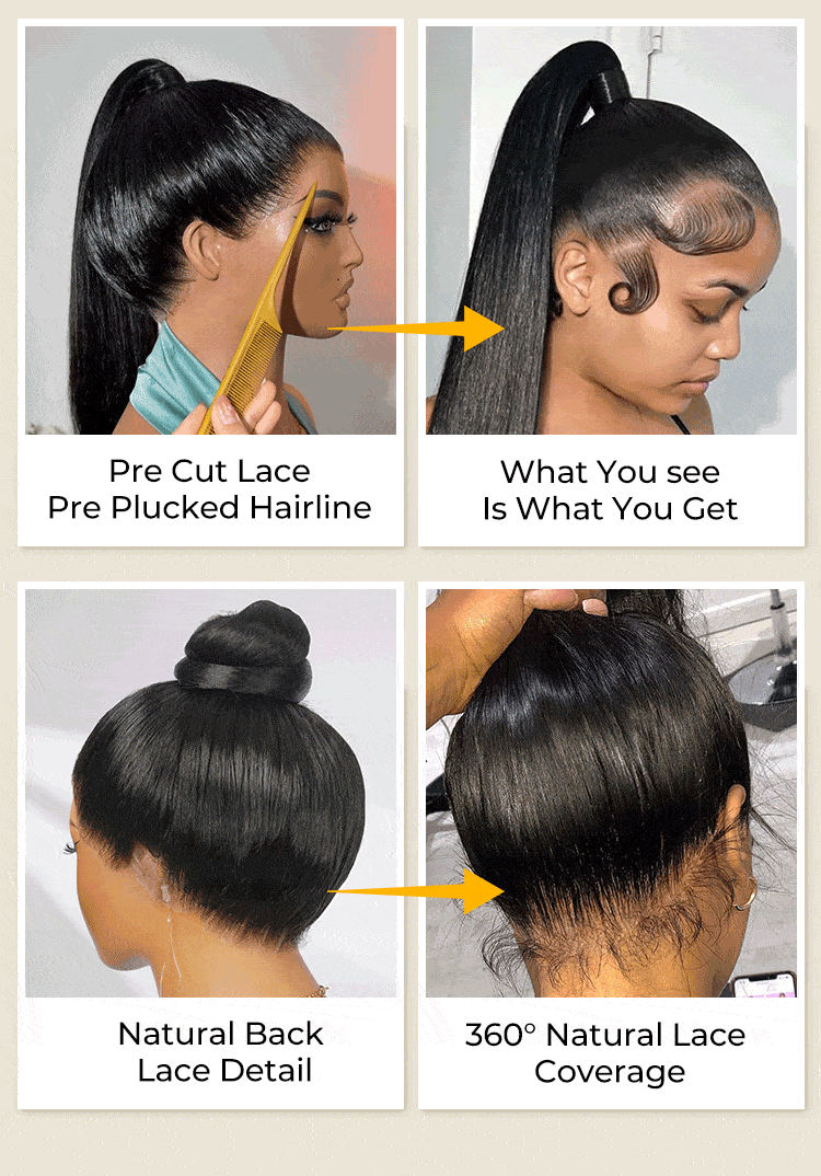 pre cut and pre plucked natural hairline