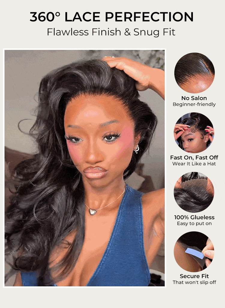 360 lace frontal wig flawless finish