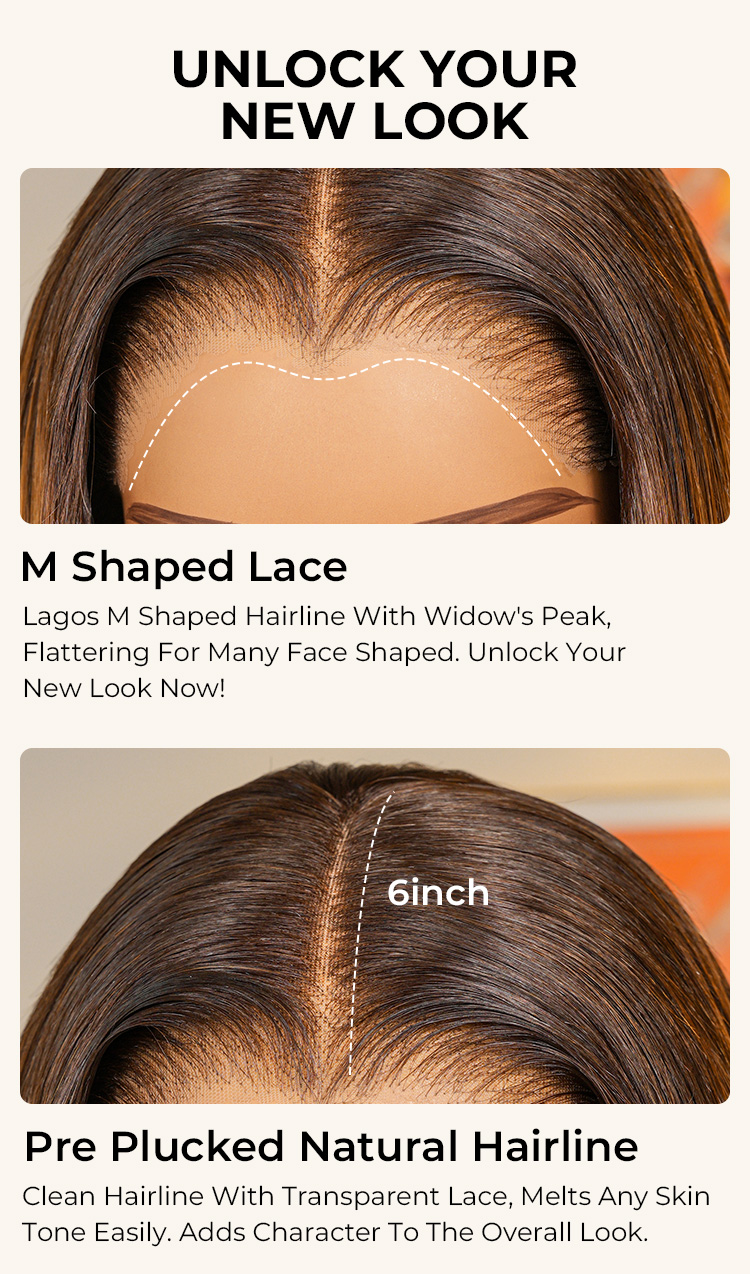m hairline straight wig