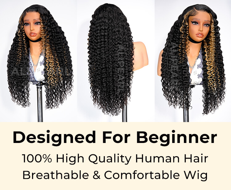 bouncy deep curly wig 180% density