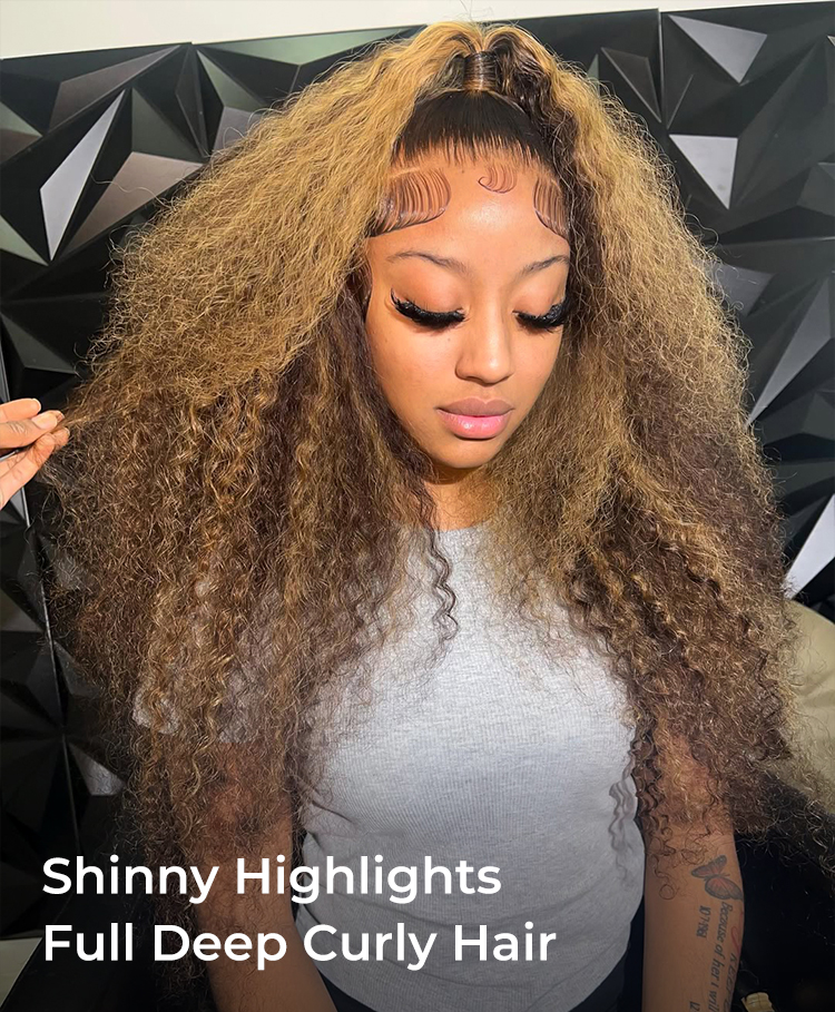 250% density deep curly wig