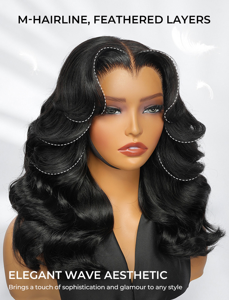 m hairline body wave wig with layers