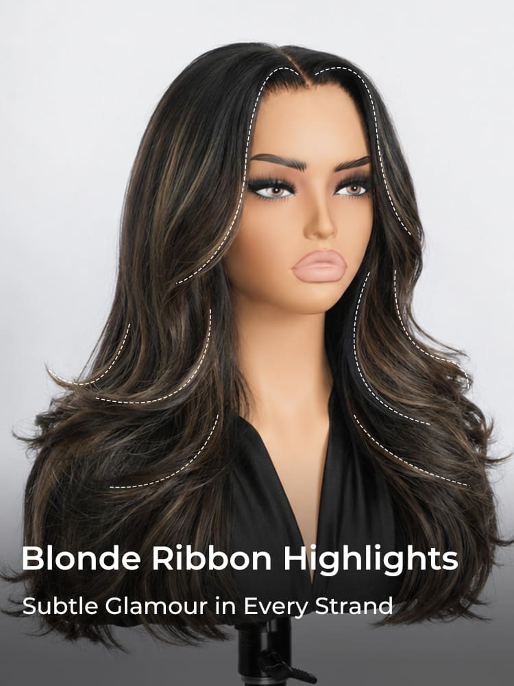 high density wig with layered cut