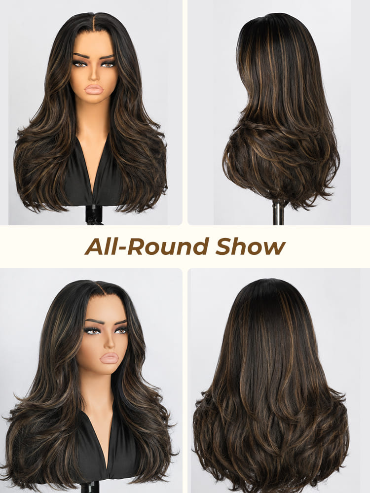 blonde highlight wig with layers