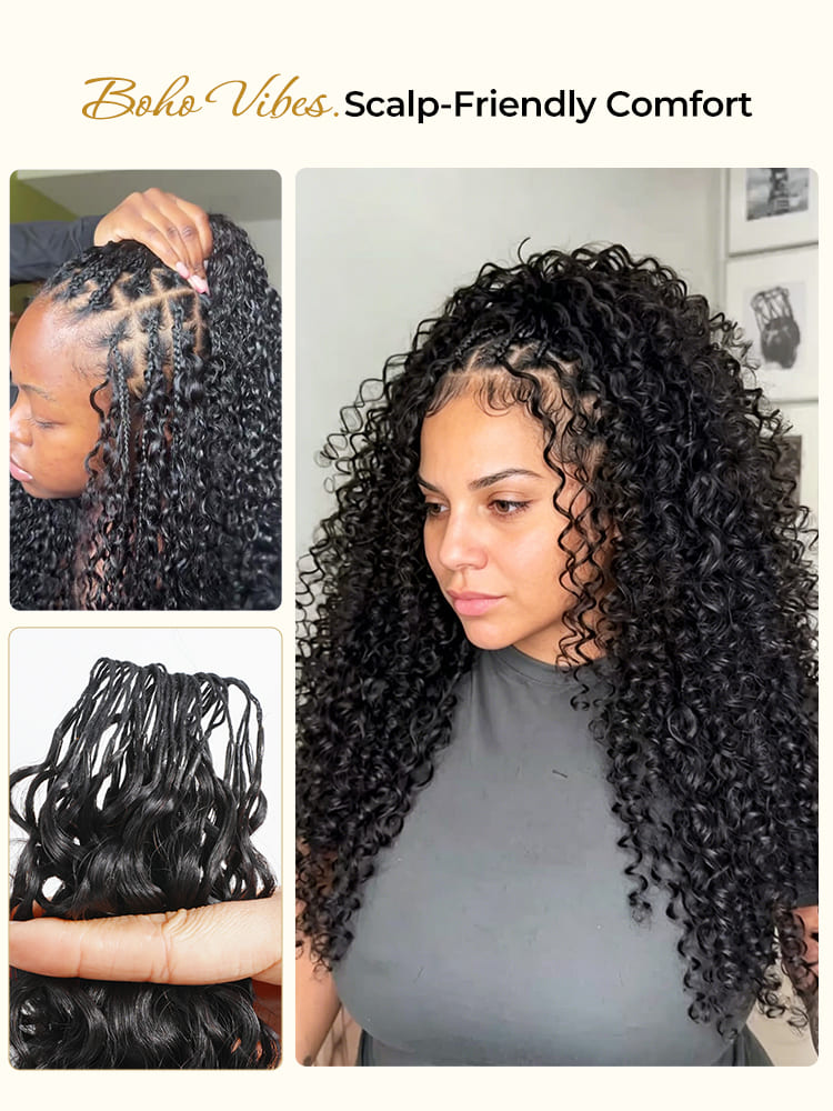 Feather crochet human hair