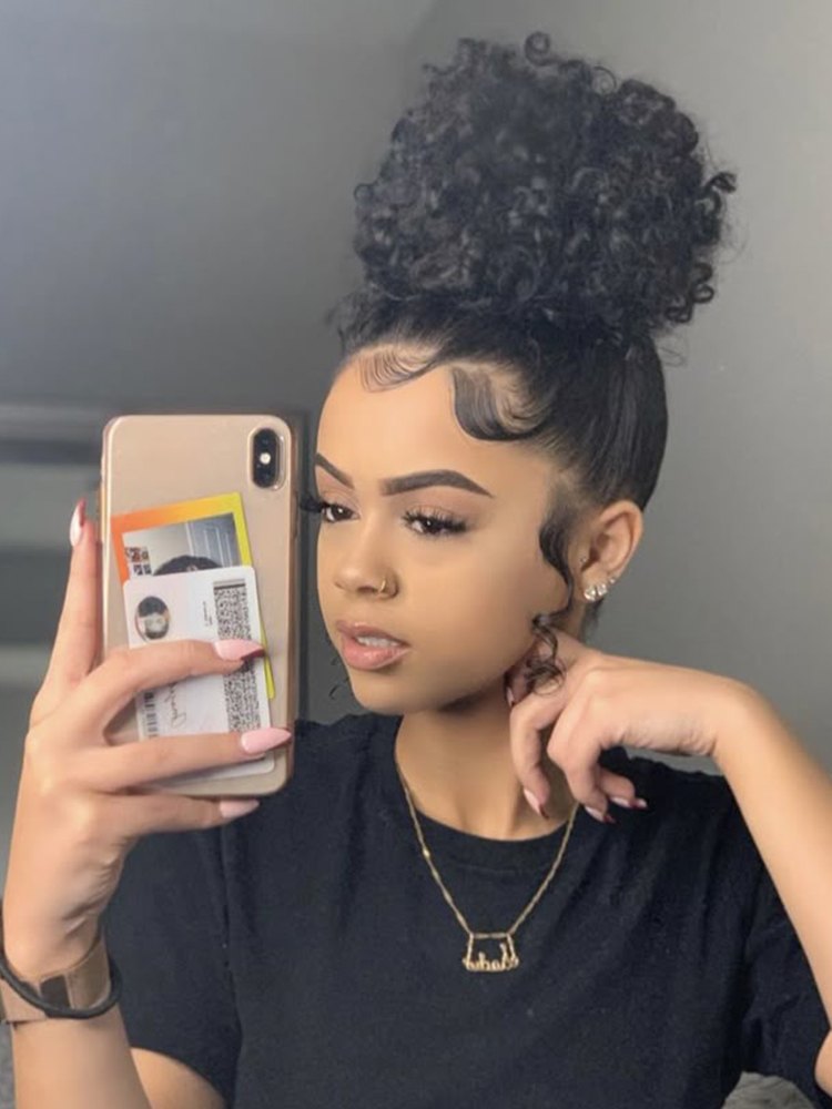 Glueless Afro Puff Curly Extension