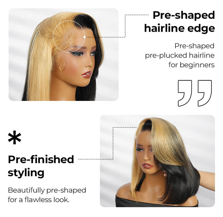natural hairline pre-cut lace wig