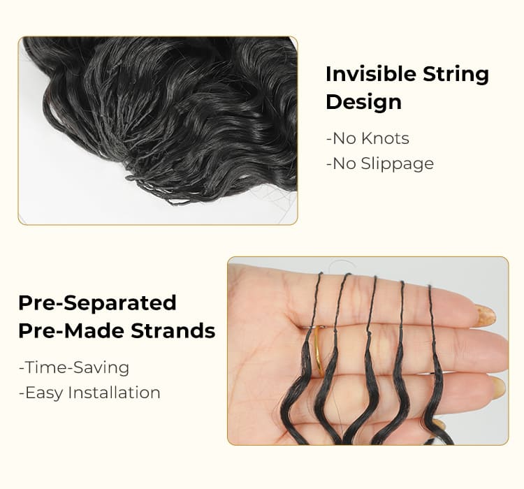 Fether crochet human hair design