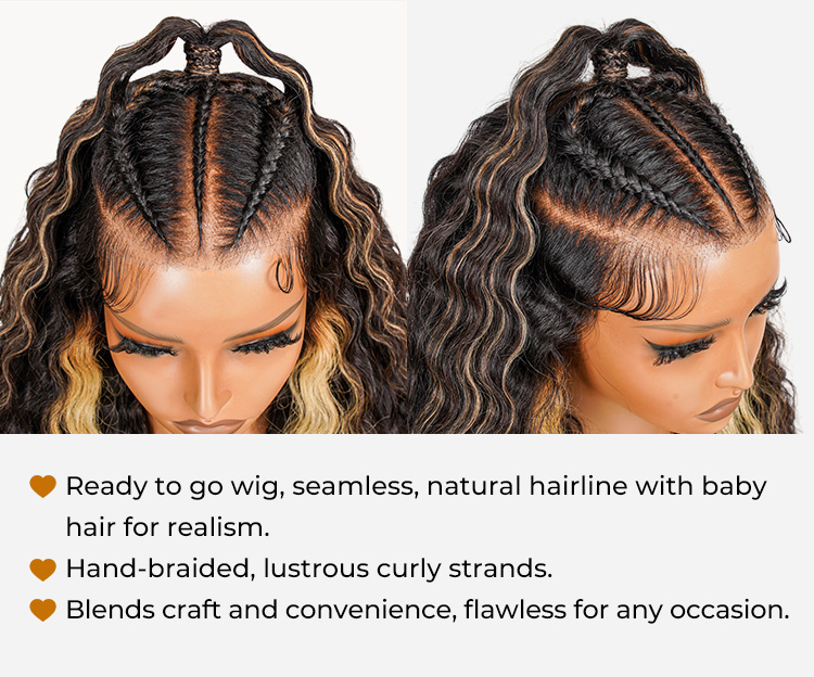 Ready To Go Braided Crimped Wave Wig