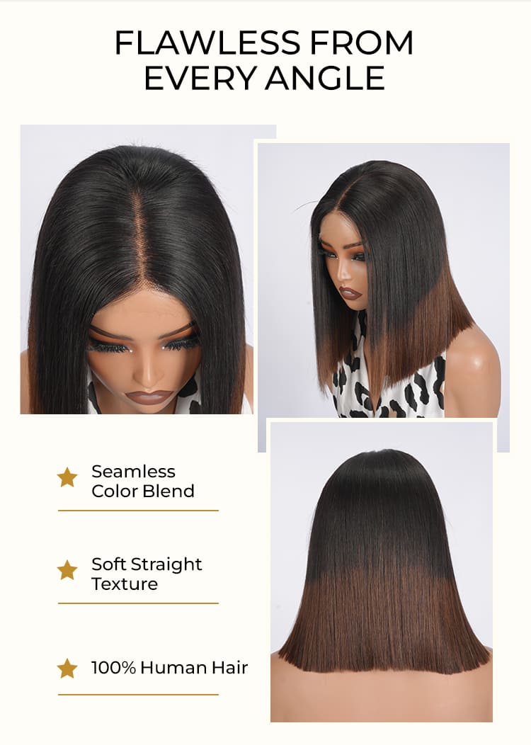soft straight ombre bob hair