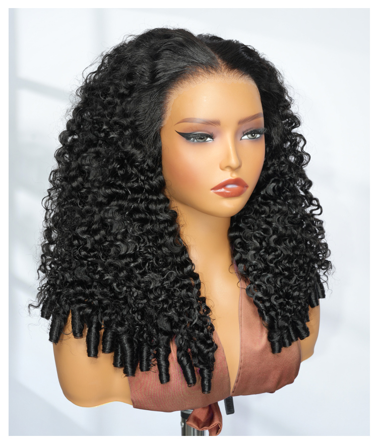 high quality transparent lace curly hair