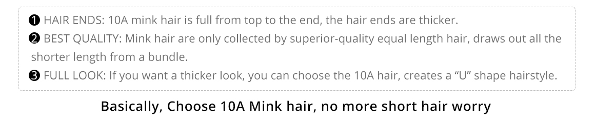 10A Virgin Mink Hair